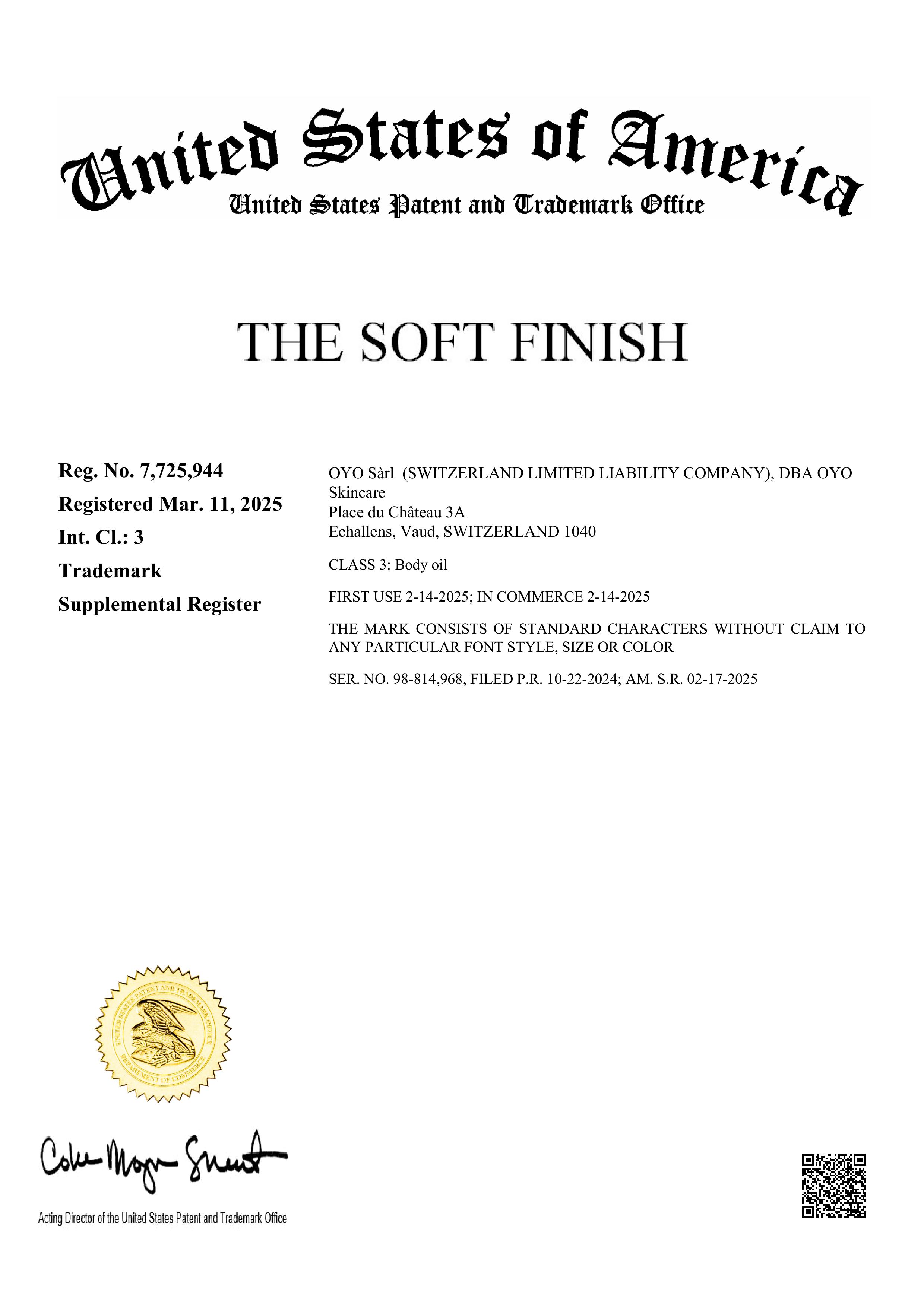 The Soft Finish